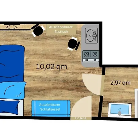 Διαμέρισμα Modernesminizimmer-stadtnah-selfcheckin-parkplatz *