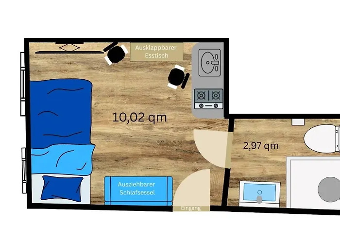 Apartment Modernesminizimmer-stadtnah-selfcheckin-parkplatz *